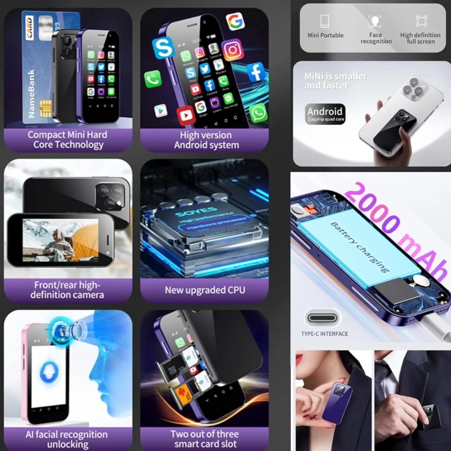 Mini Credit Card Size 4G LTE Smartphone - Image 3