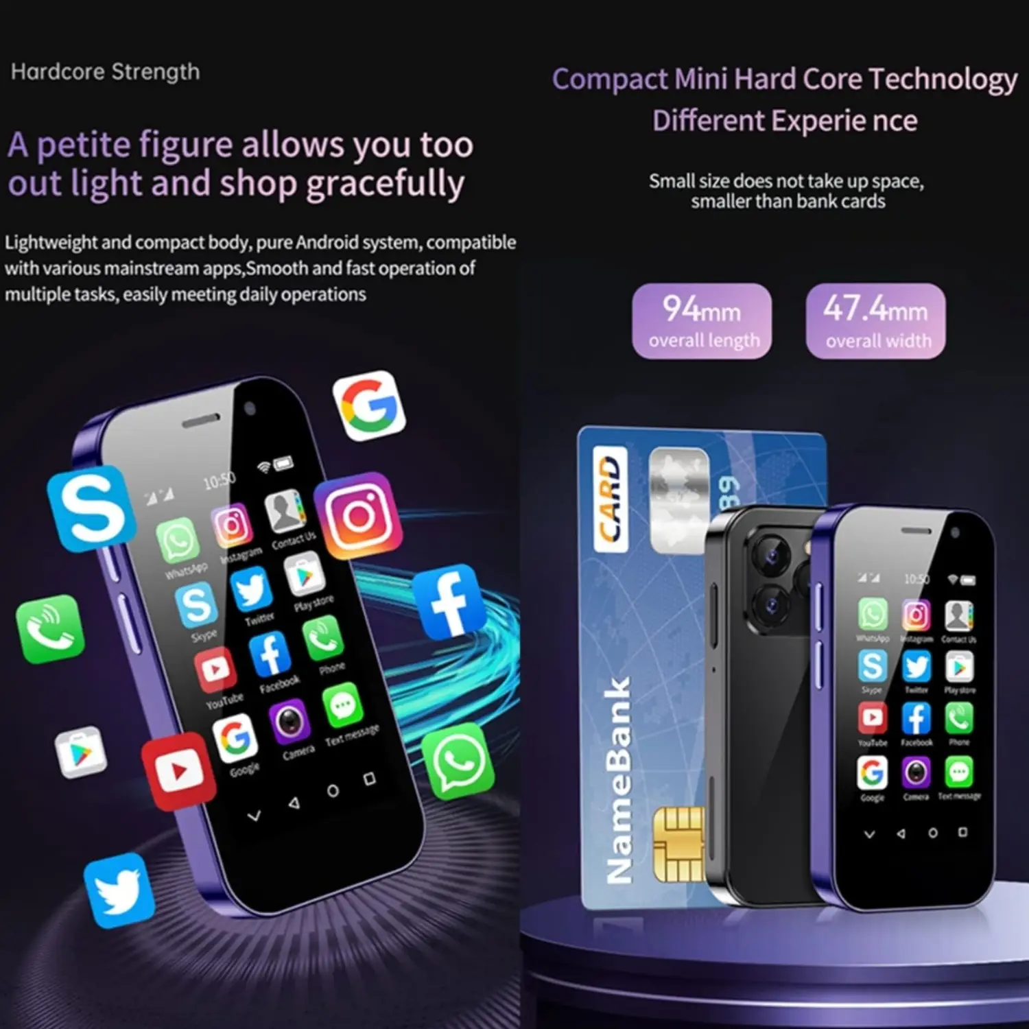 Mini Credit Card Size 4G LTE Smartphone - Image 4