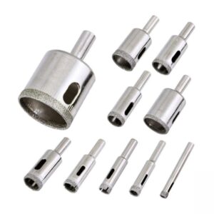 10 PCS 6-30mm Hollow Core Drill Bit Set for Ceramic, Glass, Porcelain Tile Diamond Hole Saw