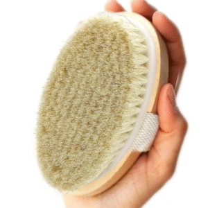 Dry Skin Body Brush Improves Skin's Health and Beauty With Natural Bristle | Remove Dead Skin and Toxins, Cellulite Treatment, Exfoliates, Stimulates Blood Circulation (Woodn Bath)
