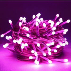 BDAE 40 LED Power Pixel Serial String/Fairy Light | Plug Sourced | Suitable for Home & Outdoor Decoration, Diwali, Christmas, Wedding, Party, Festival (Pack of 1, Pink)