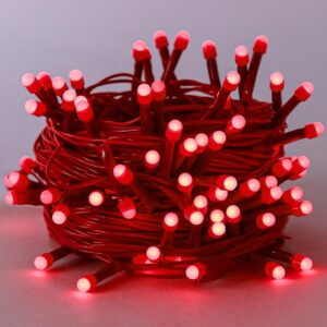 BDAE 40 LED Power Pixel Serial String/Fairy Light | Plug Sourced | Suitable for Home & Outdoor Decoration, Diwali, Christmas, Wedding, Party, Festival (Pack of 1, Red)